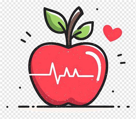 Corazón saludable con manzana