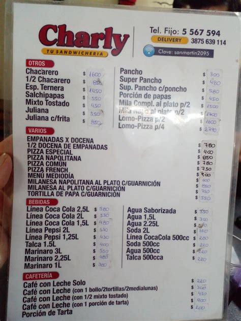 Fachada de la Sandwicheria Charly