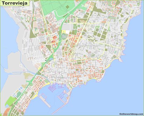 Mapa de Torrevieja destacando la ubicación del restaurante