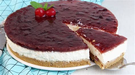 Tarta de queso sin horno terminada
