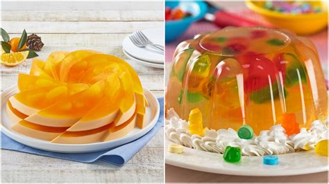 Postres variados con gelatina