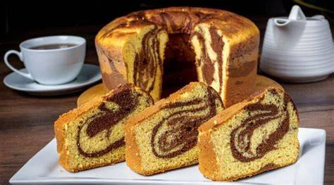 Proceso de marmoleado en la torta