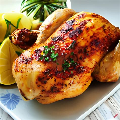 Pollo asado con relleno de manzana y castañas