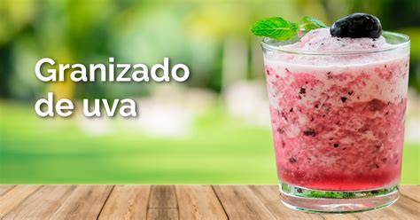 Uvas frescas y granizado de uva