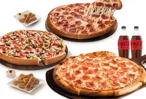 Diseño de un combo de Dodo Pizza con dos pizzas, entrantes y bebidas, ideal para compartir.
