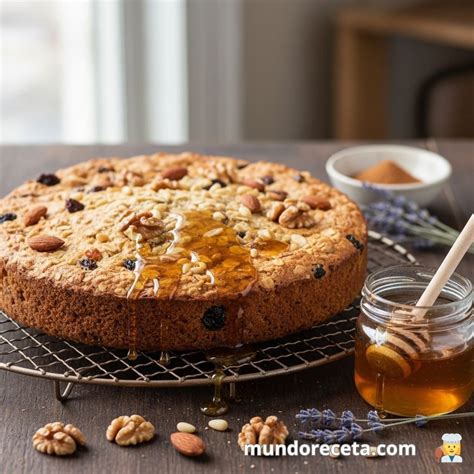 Bizcocho de avena con trozos de frutos secos