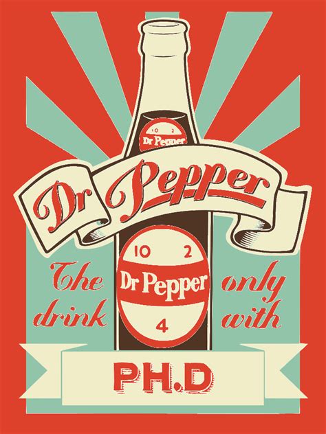 Cartel antiguo de Dr Pepper