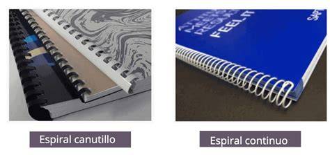 Comparativa visual de diferentes tipos de encuadernación