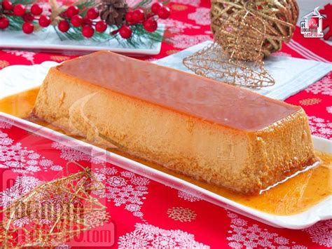 Flan de turrón casero
