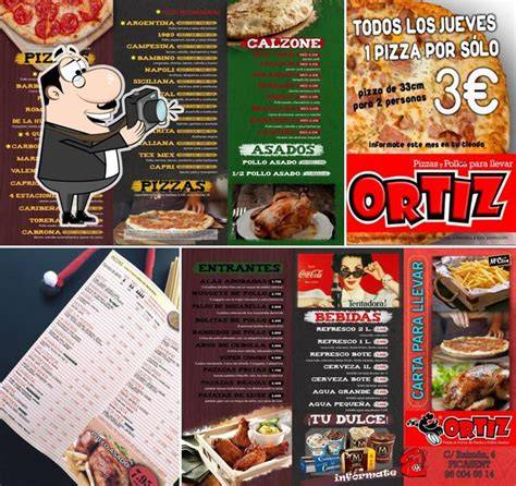 Variedad de pizzas y pollos asados en Polleria Pizzería Ortiz