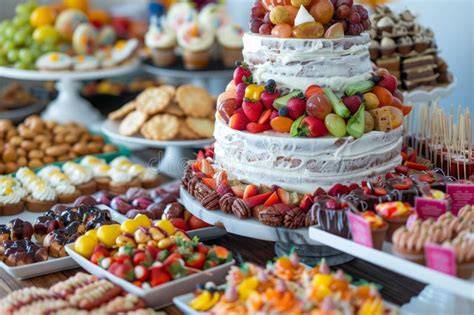 Mesa con diferentes dulces árabes, coloridos y variados