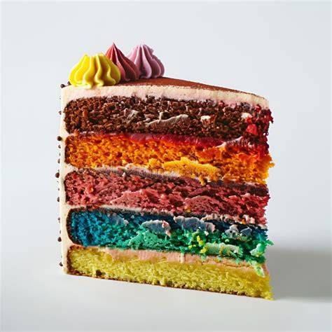 Ilustración de un Layer Cake con diferentes capas y rellenos