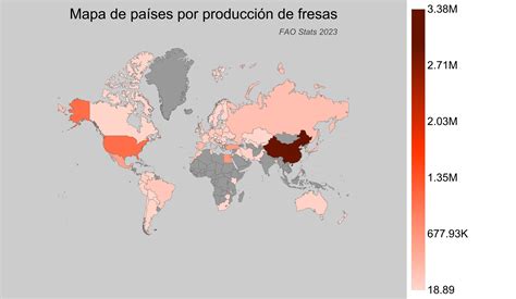 Mapa de producción de fresas en Europa