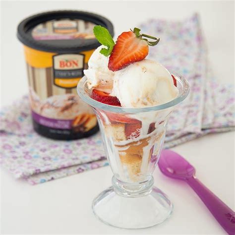 Helado de bizcocho Maccine con trozos de bizcocho