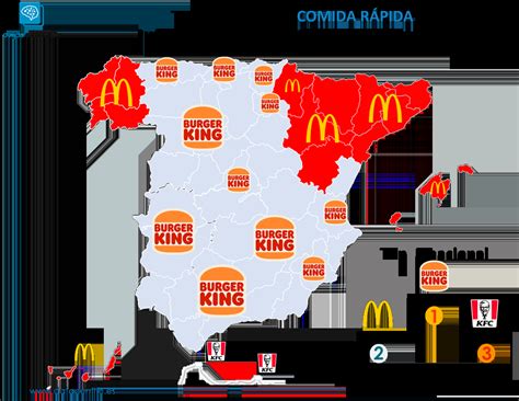 Mapa de establecimientos de comida rápida en España
