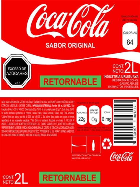 Envases de productos Coca-Cola con la etiqueta de retirada