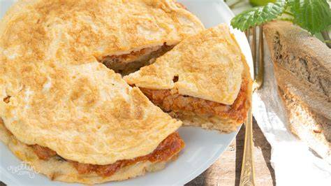 Tortilla con relleno de foie
