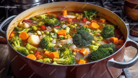 Guiso saludable con verduras frescas