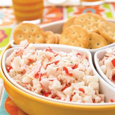 Ingredientes para el relleno de ensaladilla de surimi