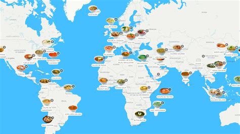 Mapa mundial de las sopas más famosas