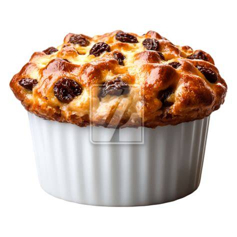 Pudín de pan recién horneado