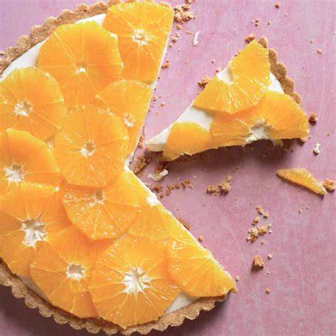 Naranjas frescas y nata montada