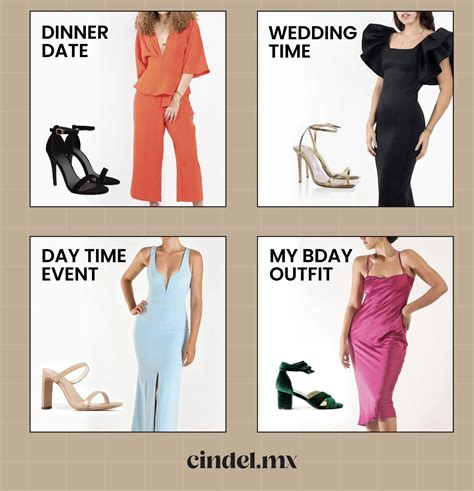 Tabla comparativa de colores de zapatos para vestidos celestes