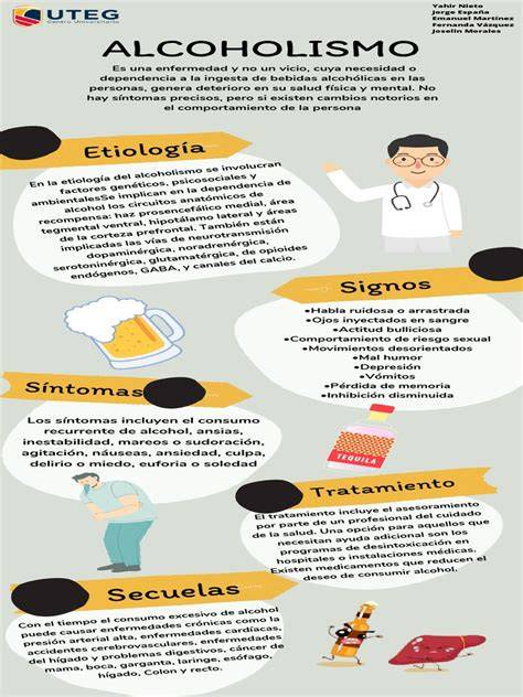 Ilustración de la naturaleza multifacética del alcoholismo