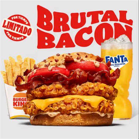 Hamburguesa Brutal Bacon con sus ingredientes principales