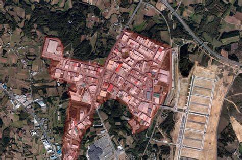 Mapa del Polígono Industrial Do Ceao en Lugo con empresas de maquinaria