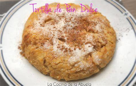 Ingredientes para tortilla dulce con pan