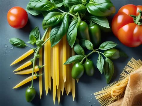 Ingredientes frescos para pasta sin gluten