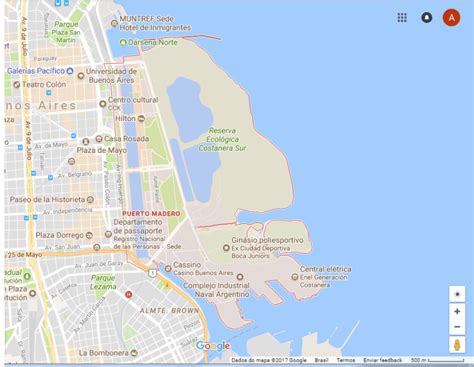 Mapa de Puerto Madero con los restaurantes de pasta destacados
