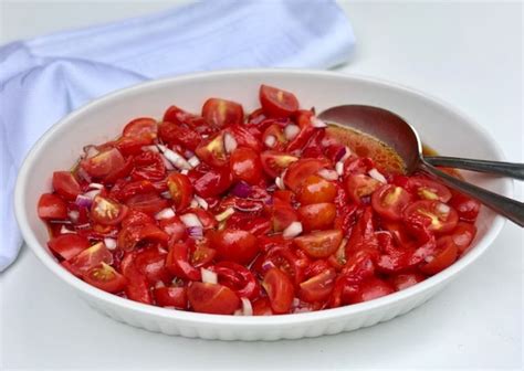 Vinagreta de pimientos y cebolla