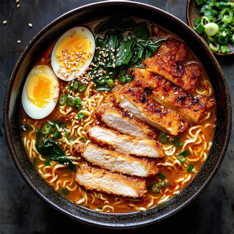 Ramen frito de pollo teriyaki emplatado