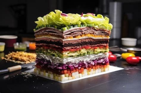 Proceso de montaje de la tarta por capas
