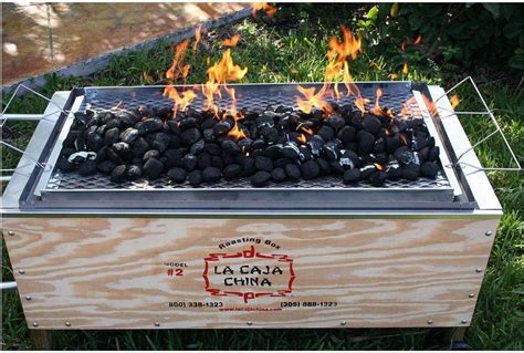 Esquema de una caja china para asar cerdo