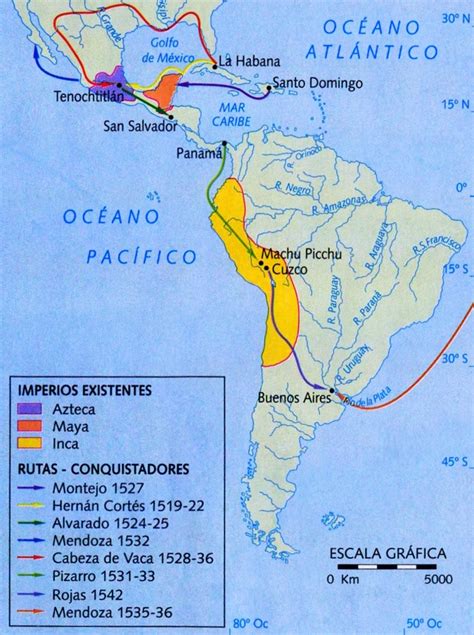 Mapa de la ruta de expansión del ceviche por América Latina