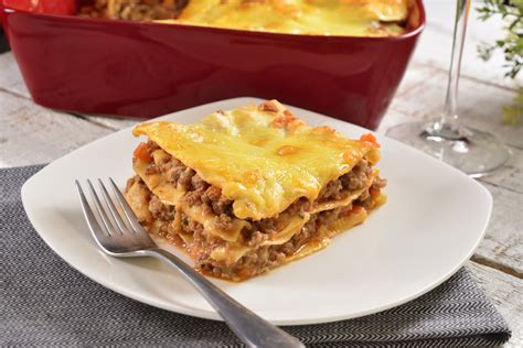 Lasaña con salsa boloñesa
