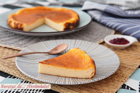 Tarta de quesitos y nata en el horno