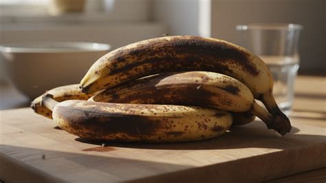 Bananas maduras listas para usar en repostería