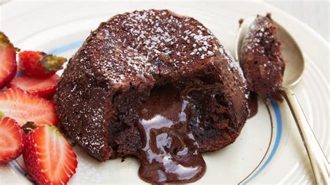 Volcán de chocolate con interior fundido