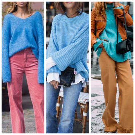 Ejemplos de outfits con suéter azul pastel