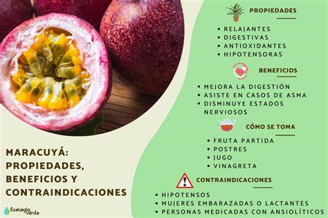 infografía sobre los beneficios nutricionales del maracuyá