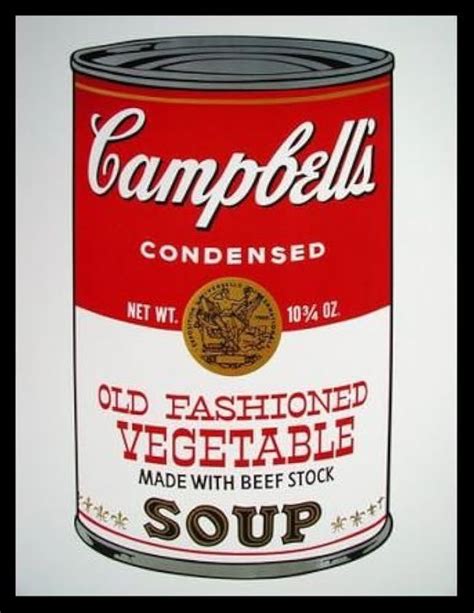 Ilustración de la lata de sopa Campbell de Andy Warhol