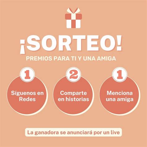 Anuncio de sorteo en redes sociales