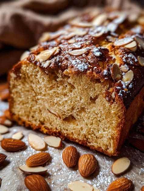 Bizcocho de patata y almendra recién horneado