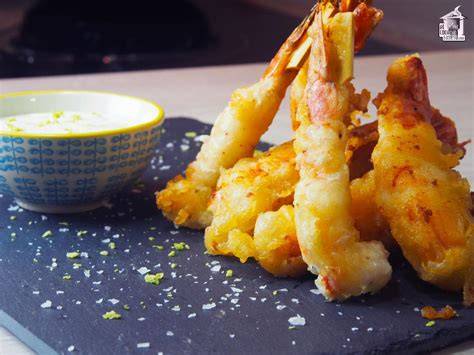 Langostinos en tempura