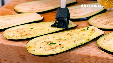 Berenjena en abanico cocinada en airfryer