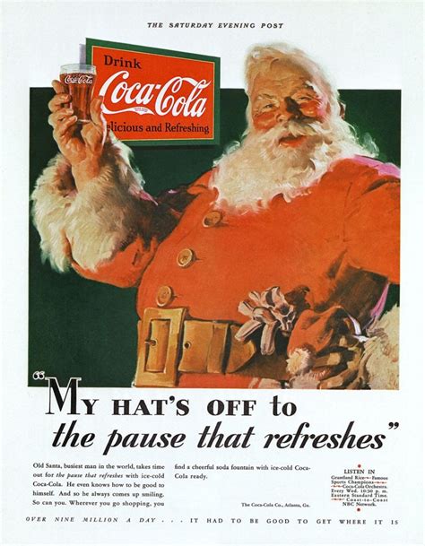 Primer dibujo de Santa Claus de Haddon Sundblom para Coca-Cola